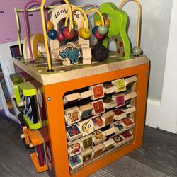 Wooden Activity Cube