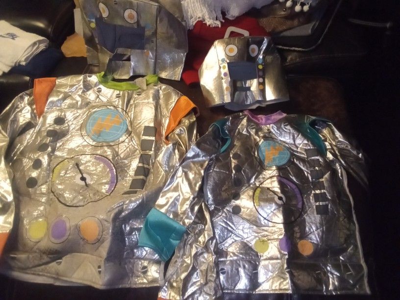 2 Robot Costumes,1 Adult And Child,$15 For Both