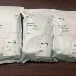 Motif Medical Breastmilk Storage Bags - Breastmilk Freezer Bags w/Easy Pour Spout, Write-On Label - Leak-Proof Double Zipper Milk Bags for Breastmilk 