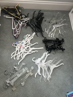 Set Of 88 Adult Hangers - 17 Pants / 71 Sturdy W/ Notches 