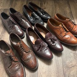 $25 Each- Vintage Dress Shoes- Allen Edmonds , Florsheim Imperial, Hanover, Leather Sole Shoes