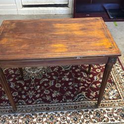 Vintage Antique Table 30” X 18” On Wheels