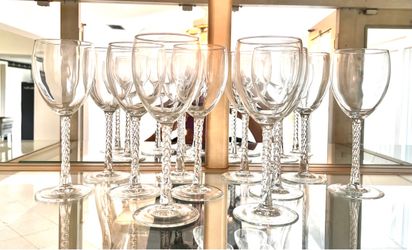 Wine glasses - long stem set of 11