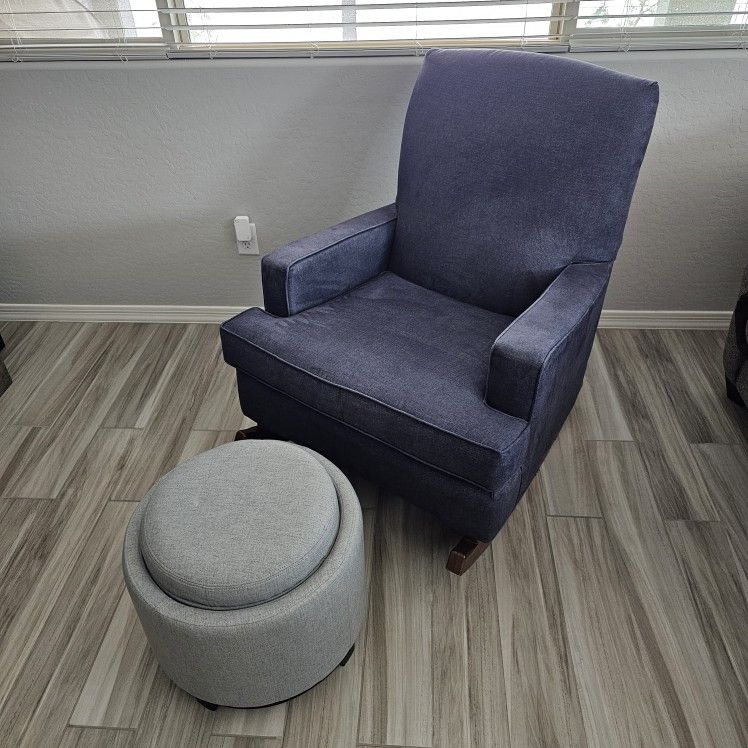 Rocking Chair and Ottoman with storage