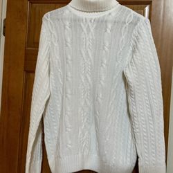 Women’s Croft&Barrow cotton cable knit sweater size XL