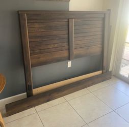 Wooden Panel Queen Bed Frame