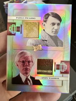 🎨🔥 PABLO PICASSO / ANDY WARHOL DUAL PAINTING RELIC 🔥🎨