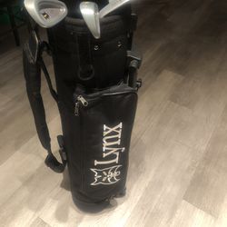 New LYNX Jr Golf Bag w/stand and Clubs 