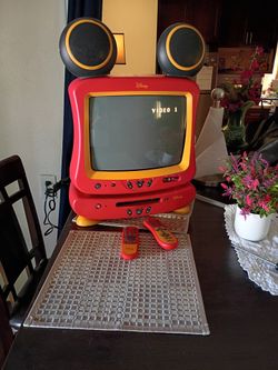 Vintage Disney TV and DVD player