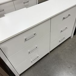 New! 6-Drawer White Dresser, bedroom dresser, white finish dresser, clothing storage unit, bedroom closet, closet storage, cabinet, Dresser, matching 