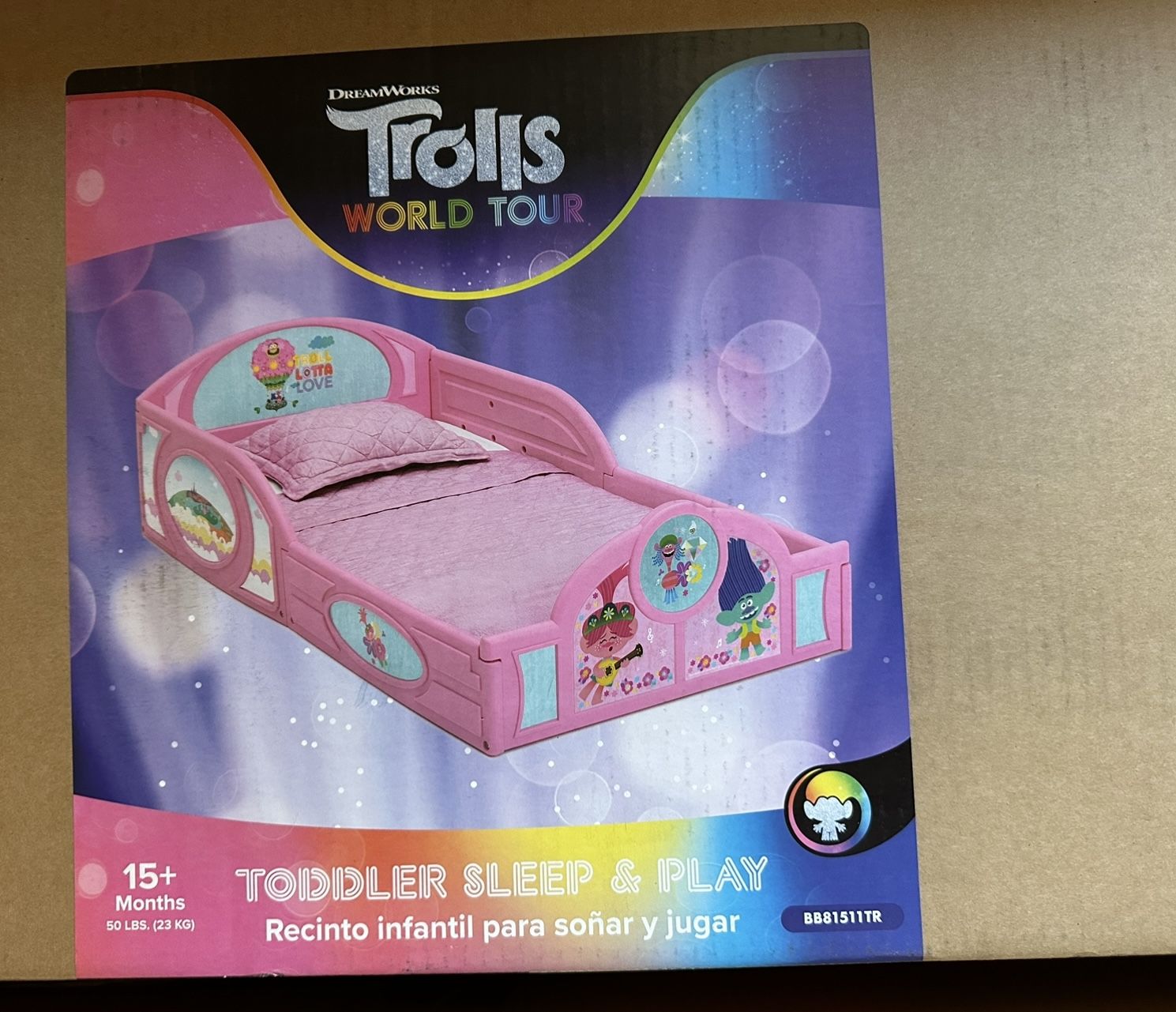 New Trolls Toddler Bed Frame (Mattress Not Included)