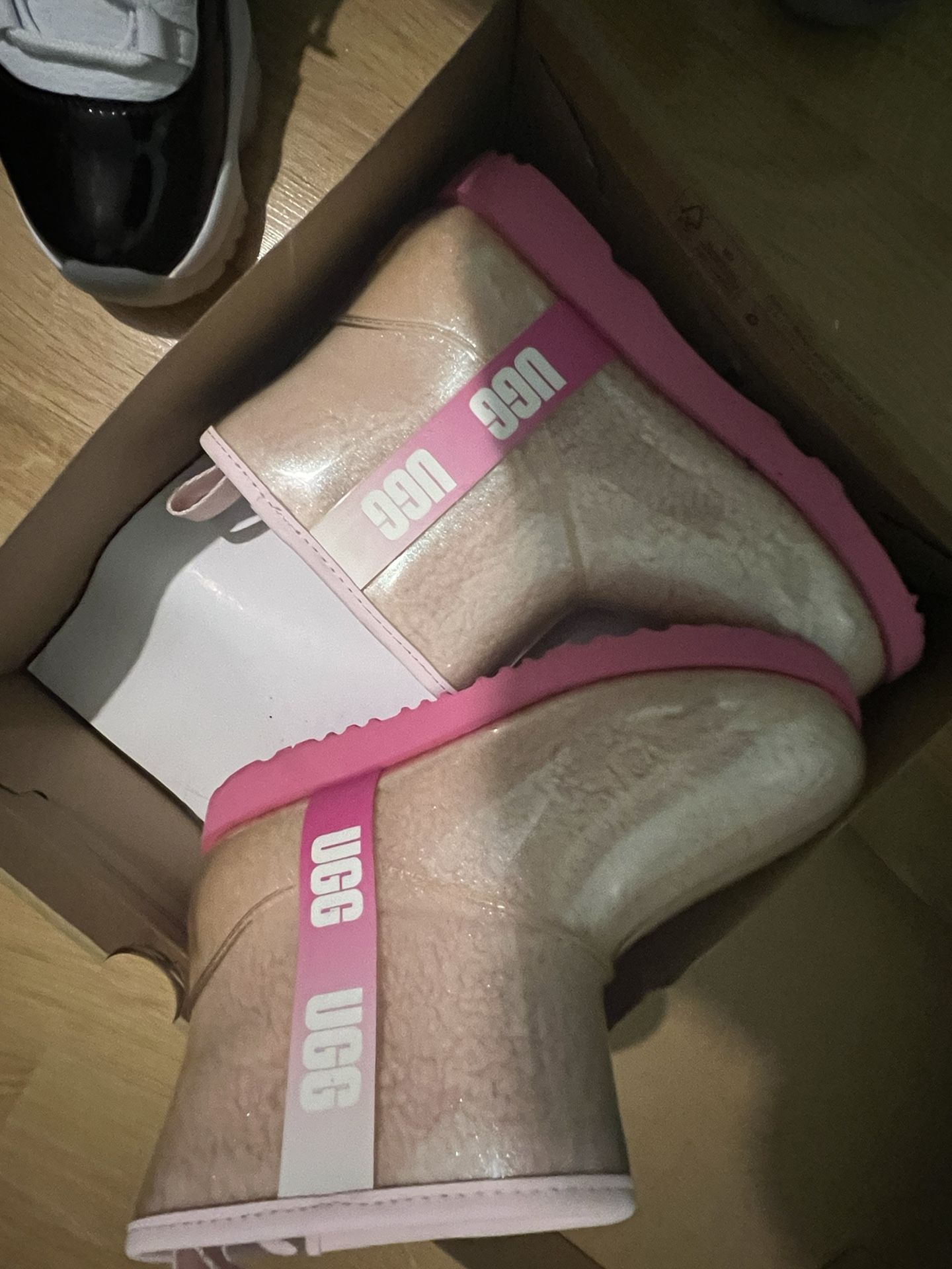 Pink Uggs Mini Boots Size 6 With Box