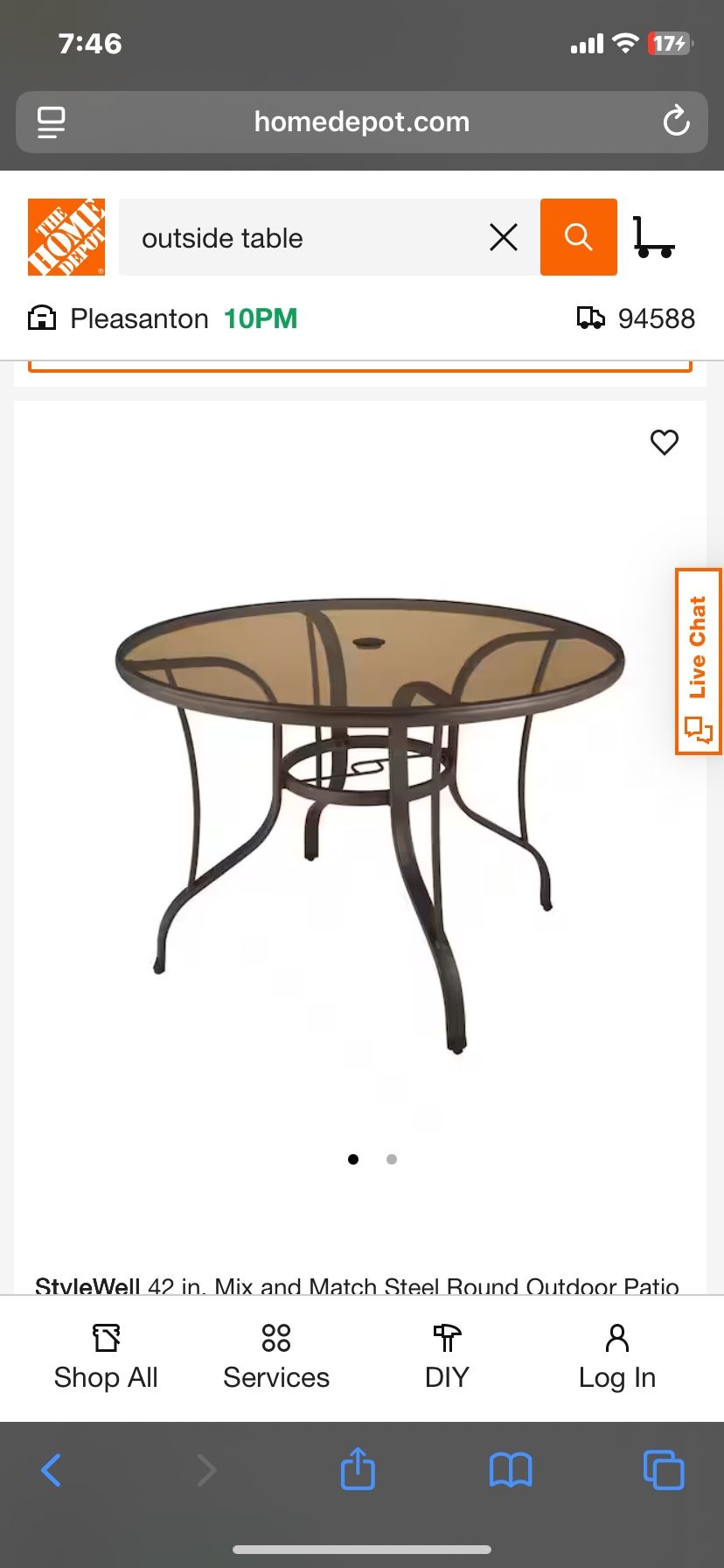 Outside Table 