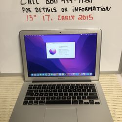 13” MacBook Air :i7  Early 2015, 8 Gb Of Ram , 120 Ssd