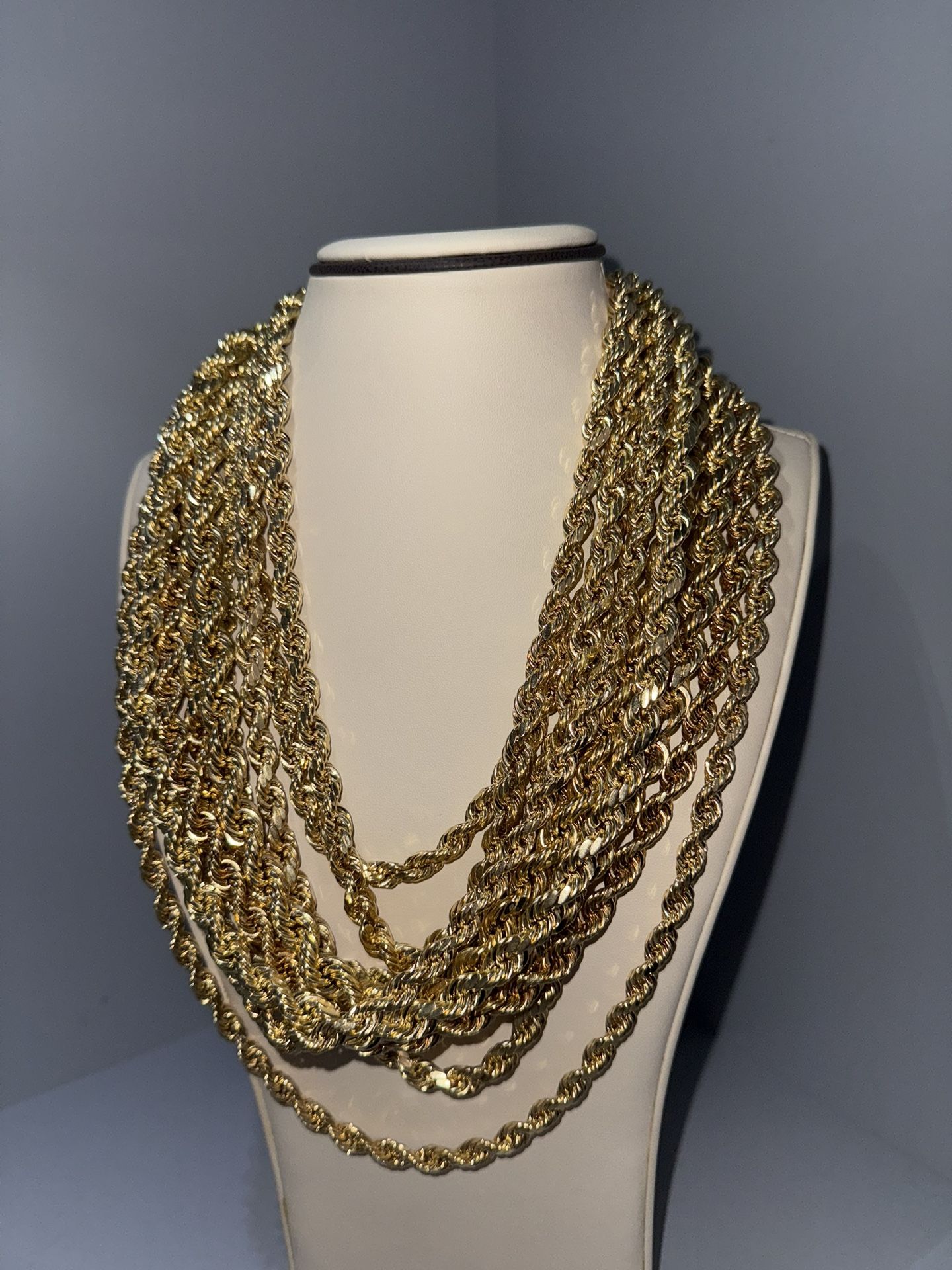 Rope chains in 10k and 14k