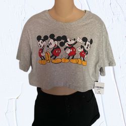 NWT Mickey Mouse Crop Tee Size M