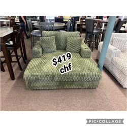 Olive Green 2 Arm Chaise Sofa  // Christmas sale 