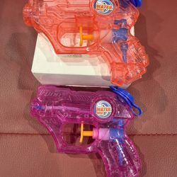 1/4 Water Gun for Kids Toddler: 2 Pack Mini Water Guns Squirts Small Soaker Pistol Super Blasters with Trigger for Boys Girls Summer Swimming Pool Bea