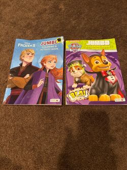 Frozen II & Paw Patrol Jumbo Coloring Books Set