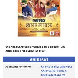 One Piece Card Game Premium Card Collection Live Action Vol 2 Straw Hat Crew