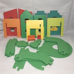 Lovevery Wooden Modular Village & Pathways, Friends & Swing Set and Books