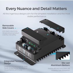 Renogy 12V 50A DC to DC Battery Charger with MPPT, On-Board Battery for Gel, AGM, Flooded and Lithium Batteries, Using Multi-Stage Charging, Solar Pan
