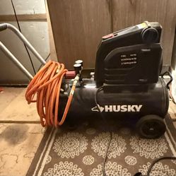 Husky 8 Gal. 150 PSI Portable Electric Hotdog Air Compressor & Hose