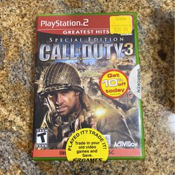 Call of Duty 3 Special Edition PS2 (Sony PlayStation 2)  W/ Bonus Disc