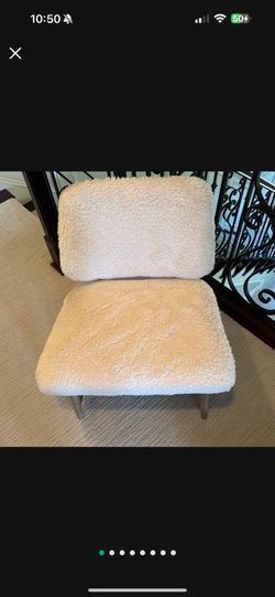 Fluffy White Chair From Living Spaces