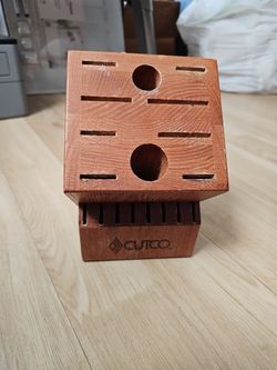 CUTCO solid wood knife block