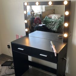 Vanity with lights