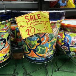 💥💥Talavera Planter $95 Metal Vase Sold Separately💥💥