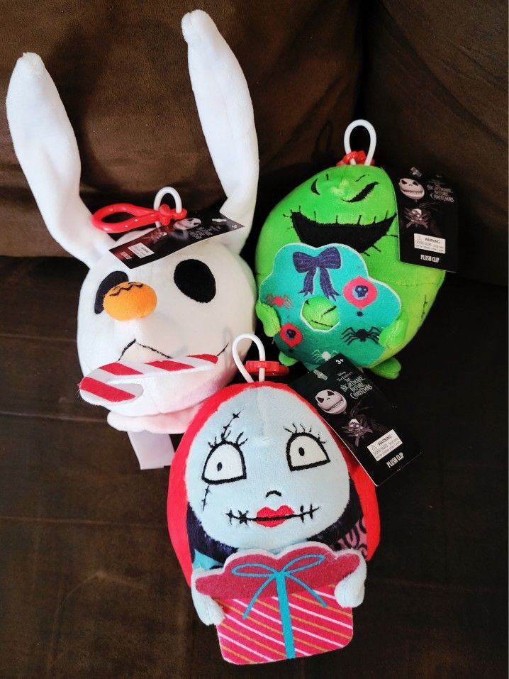 NIGHTMARE BEFORE CHRISTMAS PLUSH KEYCHAINS