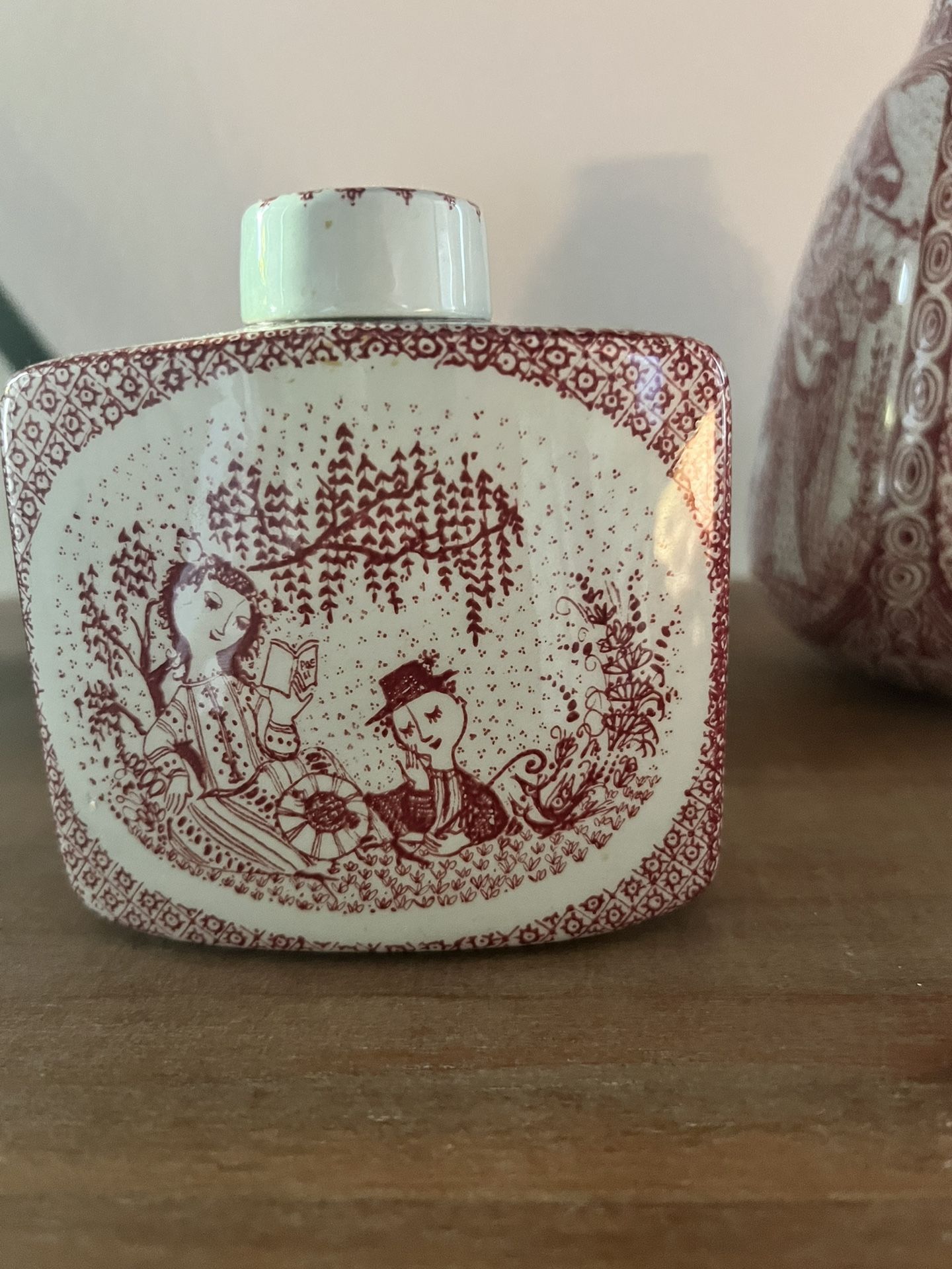 Antique Bjorn Winblad Nymolle perfume bottle flask And Vase