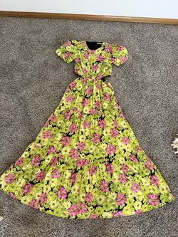 Floral Green Dress