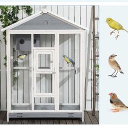 Wood Bird Cage With Stand (BRAND NEW)