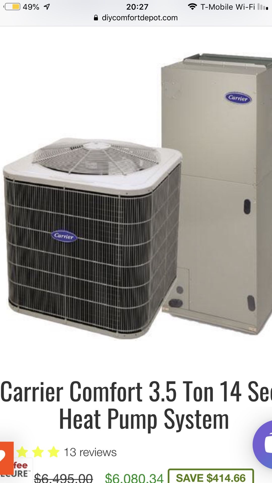 Carrier AC 4 Ton heat pump for Sale in Orlando, FL - OfferUp