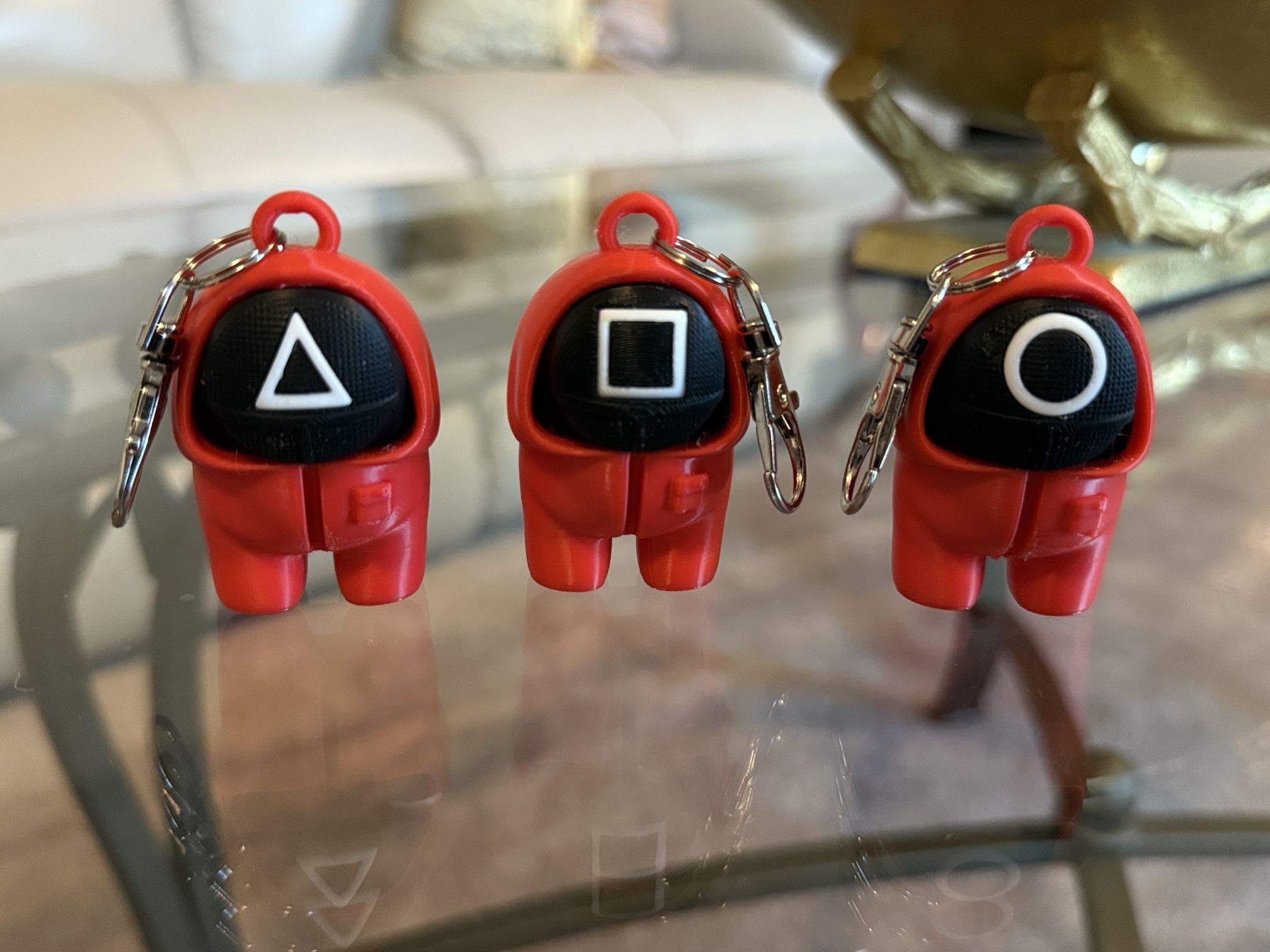 3D Printed. Squid Game Keychain. 