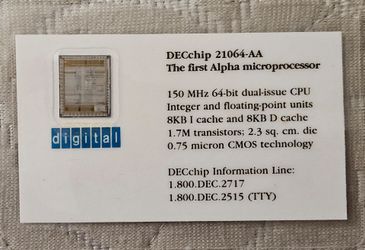 DECchip 21064-AA commemorative card