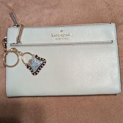 Kate Spade Mint Green Wristlet Zip Pull Charm