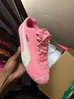 Puma Pink Suede Low-Top Sneakers