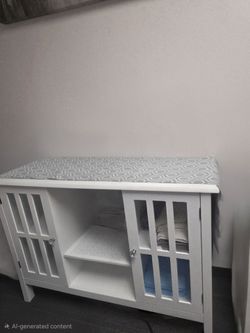 White Wood Storage Cabinet