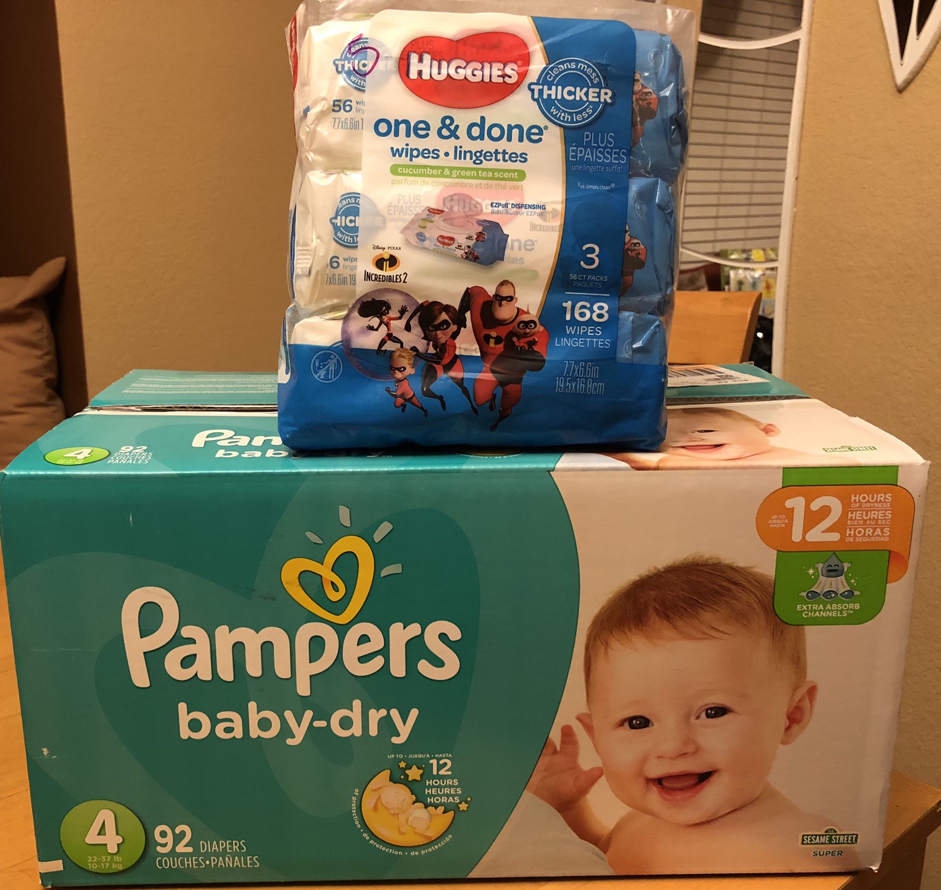 Diaper and wipes bundle