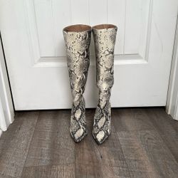 Steve Madden Snake Skin High Heel Boots