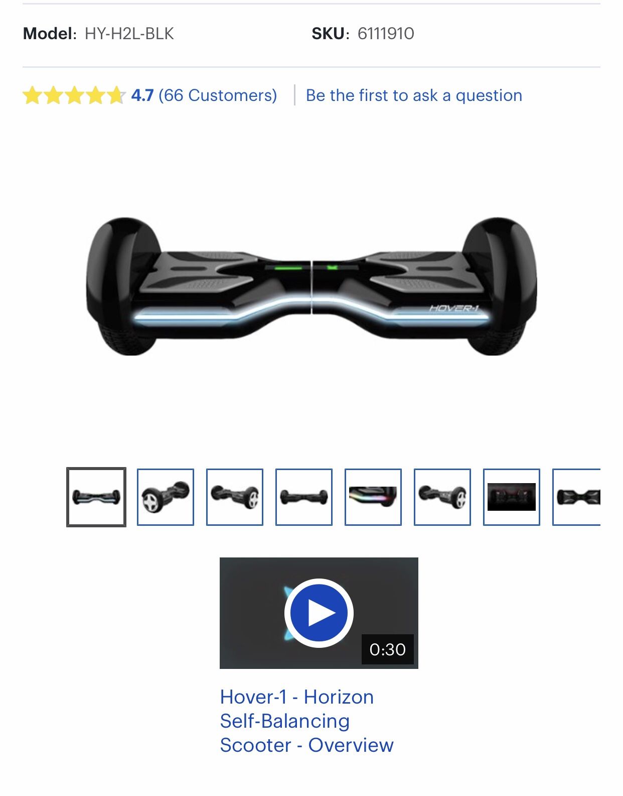 Hover board self balancing scooter