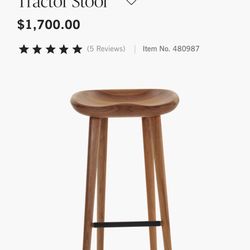 DSW BassamFellows Walnut Bar height Tractor stools