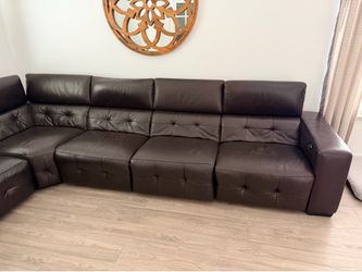 Z Gallerie Electric Leather Reclining Sofa – Excellent Condition