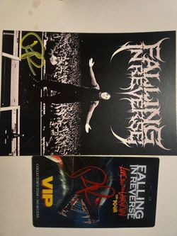 Autographed by Ronnie Radke Postcard & VIP PASS