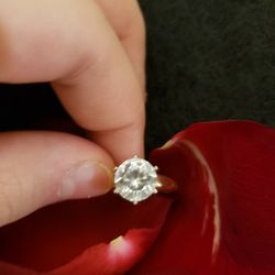 White Sapphire 14k Ring