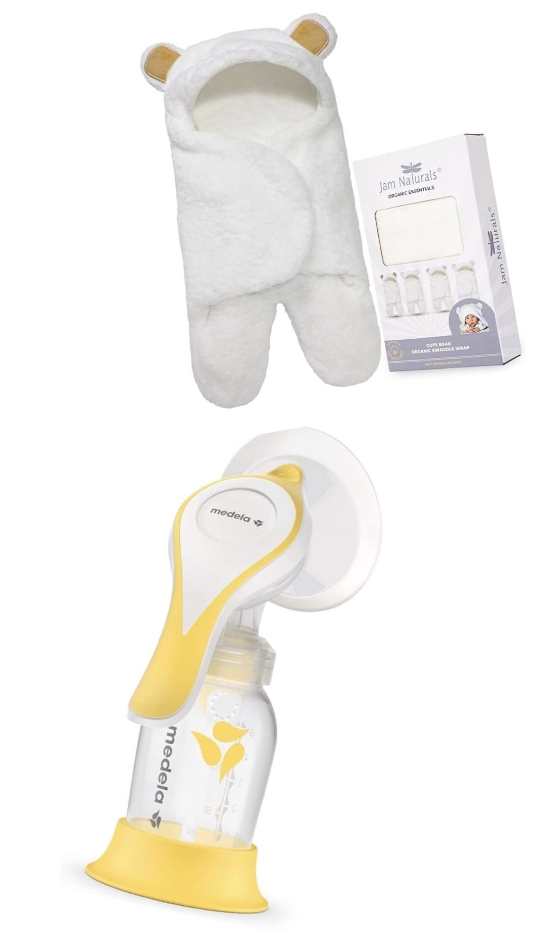 Medela Breast Pump & Organic Cotton Swaddle Wrap